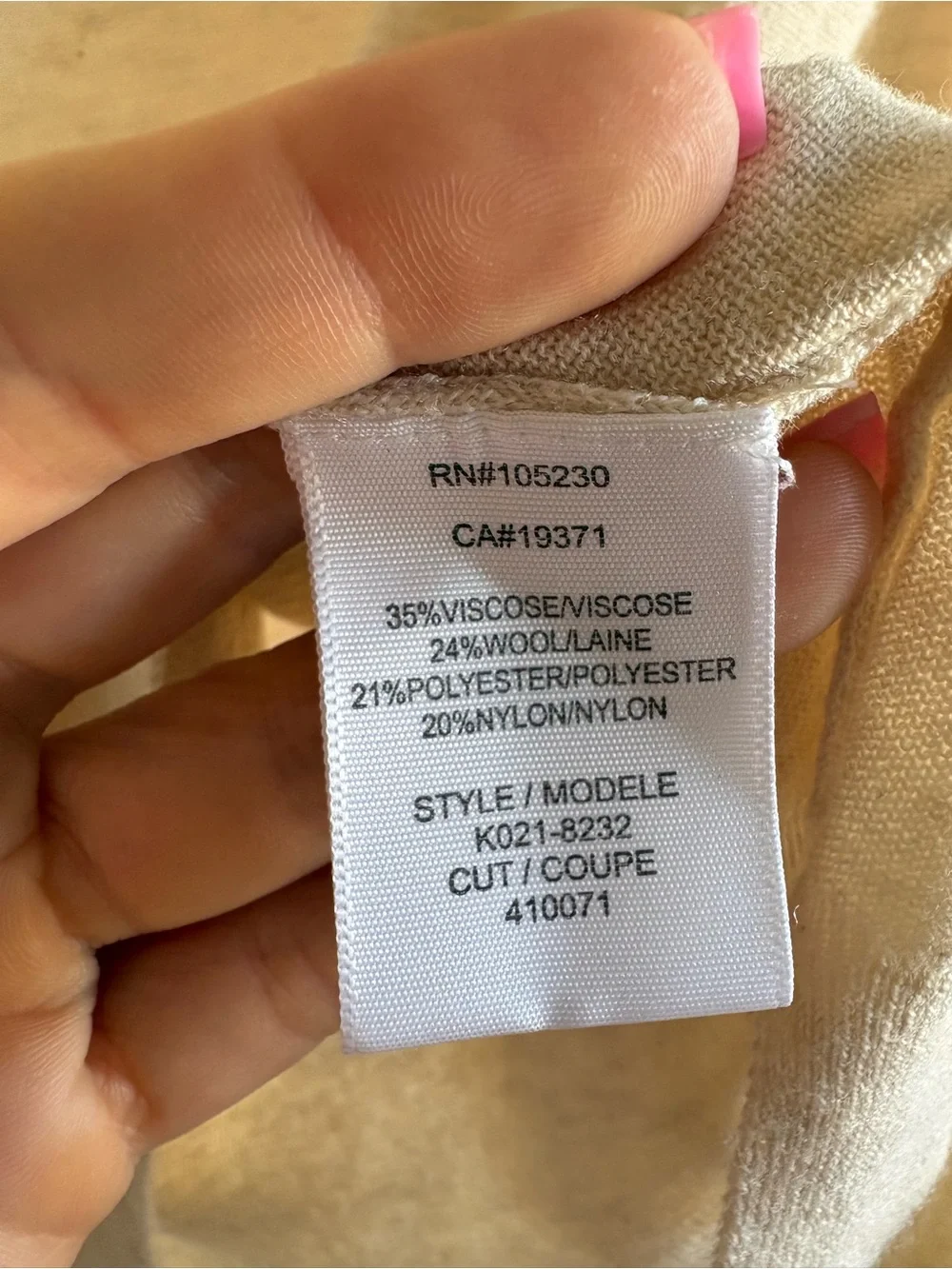 Joie Oatmeal Beige Lightweight Pullover Sweater Wool Blend‎ S Preppy Career Thin